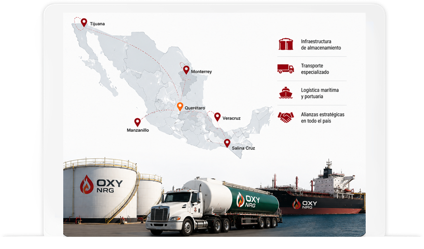 Map of OXY operations in Mexico