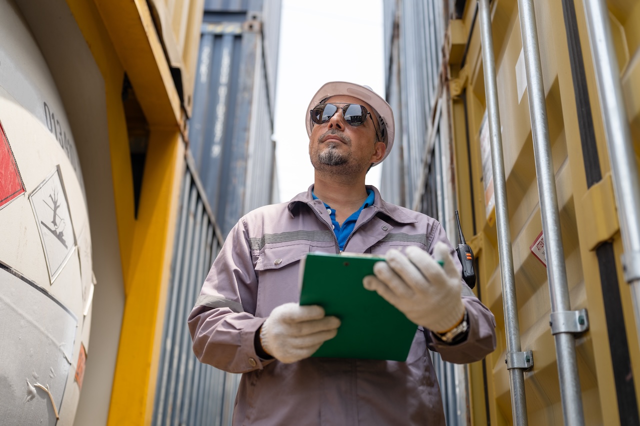 Safety inspection at an energy facility